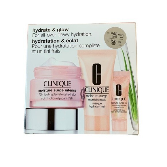 NWT CLINIQUE Hydrate and Glow Beauty Moisturizer Pack - Picture 1 of 4